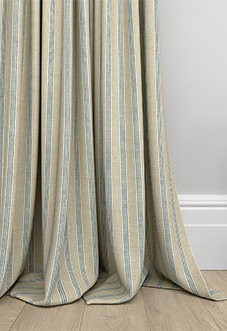 Emily Bond George Stripe, Indigo - Made to Measure Curtains